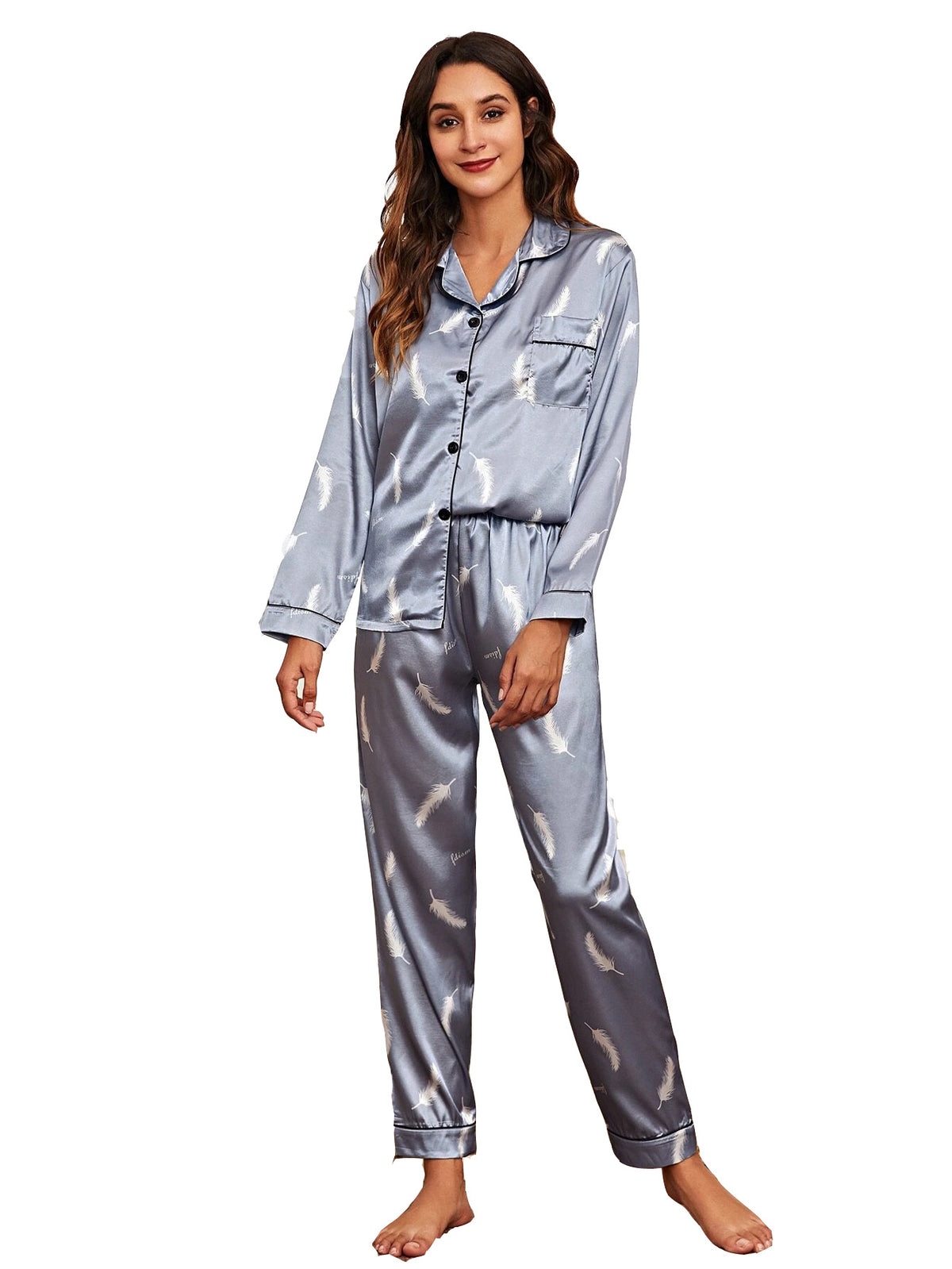 Satinpyjamas i två delar – bild 12