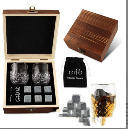 Whiskyset – 2 glas och whiskystenar – bild 4
