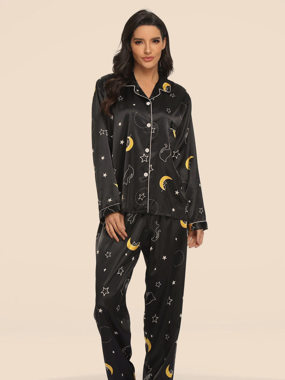 Satinpyjamas i två delar – bild 5