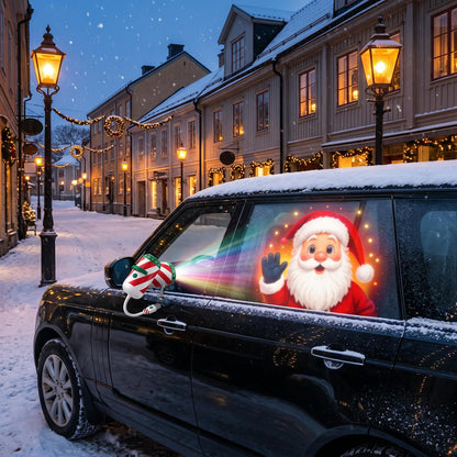 Julprojektor till bilen – tomten på rutan